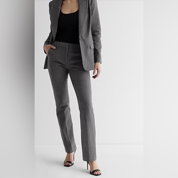 Express Pants - Express Mid Rise gray pants.
